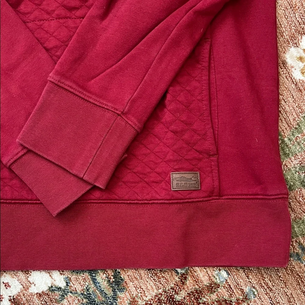 L.L. Bean Men's Burgundy Zip-Up Sweater